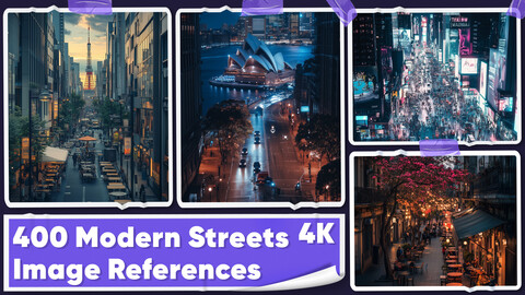 400 Modern Streets Image References - Vol 01