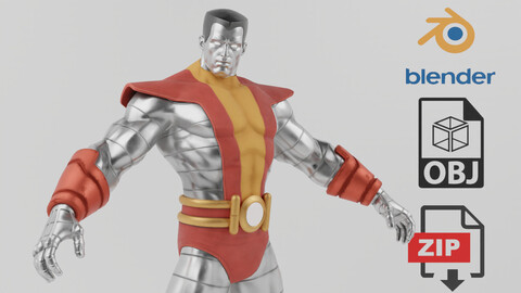 Colossus Xmen Lowpoly RIgged