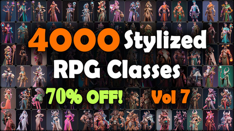 4000 Stylized RPG Classes Reference Pack | MEGA Bundle | 4K | v.7