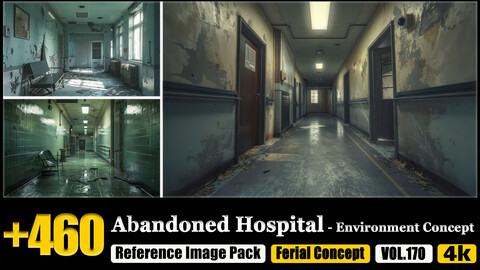 460 Abandoned Hospital - Environment Concept Reference Image Pack v.170 |4K|