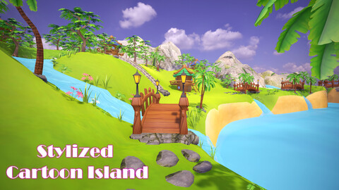 Stylized Cartoon Island