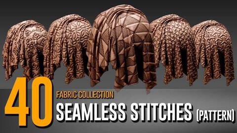 40 Seamless Stitches Fabric Collection- VOL 12