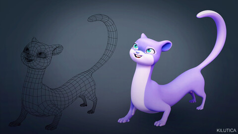 Ferret Rigged 3D model