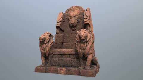 Lion Stone Throne