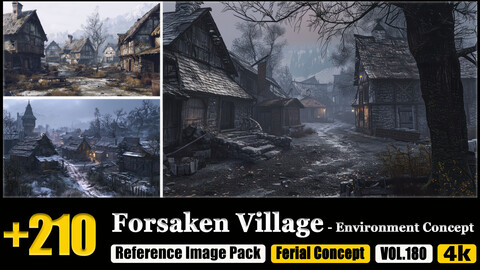 210 Forsaken Village - Environment Concept Reference Image Pack v.180 |4K|