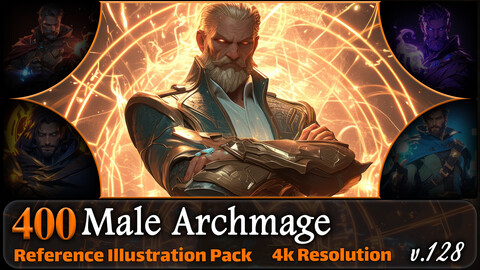 400 Male Archmage Reference Pack | 4K | v.128