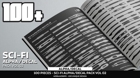 100 + Sci-Fi Alpha Decal Pack Vol 02