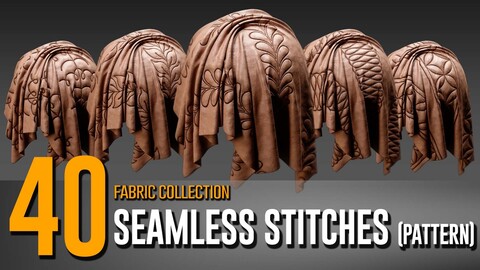 40 Seamless Stitches Fabric Collection- VOL 13