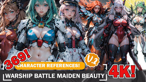 369 Warship Battle Maiden Beauty Character References and Designs Reference Art V2 4K