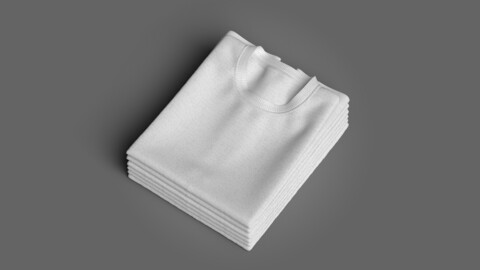 Folded 6 Pile T_Shirt  3D Model