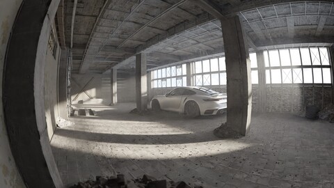 Old Worn Garage 3D Model