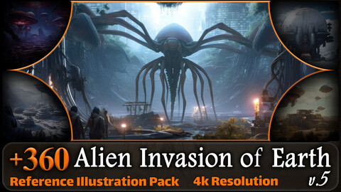 360 Alien Invasion of Earth Reference Pack | 4K | v.5