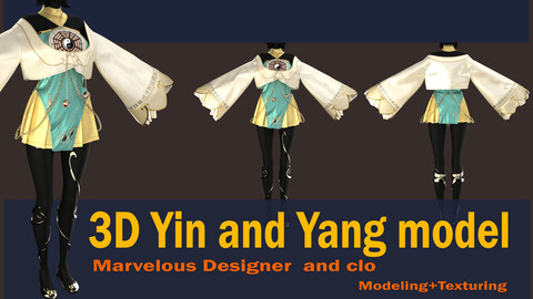 Yin and Yang model (*Project files:  *zprj  *OBJ  *FBX)