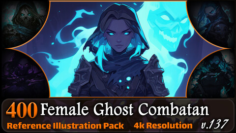 400 Female Ghost Combatan Reference Pack | 4K | v.137