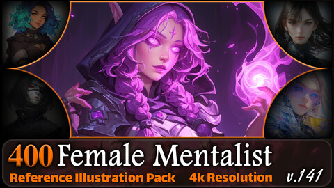 400 Female Mentalist Reference Pack | 4K | v.141