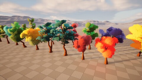 Stylized Fluffy Tree Pack