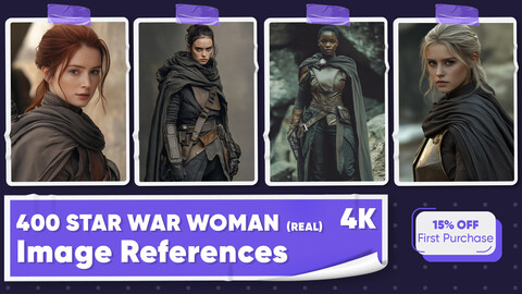 400 Star War Woman (Real) Image References - Vol 01