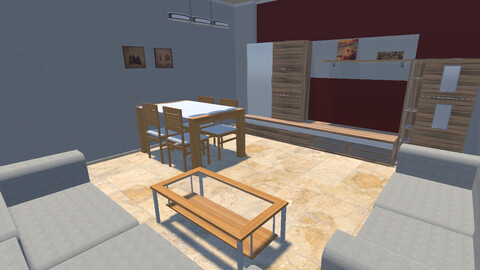 3D Dining Room Pack for Unity - Realistic and Modular Furniture