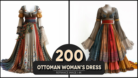 Ottoman Woman's Dress 4K Reference/Concept Images