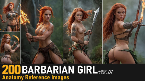 Barbarian Girl VOL.01|4K Reference Images