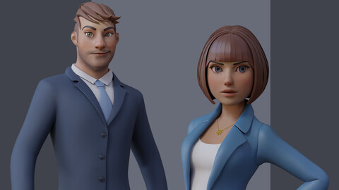 Anna and Andy Cartoon Rig