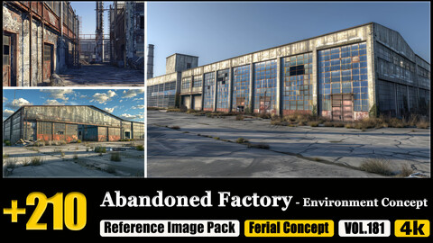 210 Abandoned Factory - Environment Concept Reference Image Pack v.181 |4K|