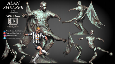 Alan Shearer 3D Print (STL Files)