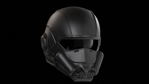 Futuristic Sci-Fi BoneSnapper Helmet STL Printable 3D