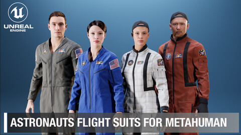 Astronauts Flight Suits For MetaHuman