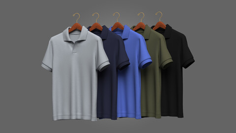 Polos on Hanger 3D Model