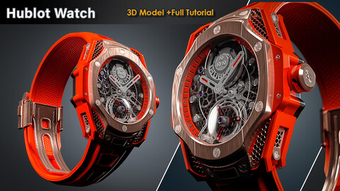 Hublot Watch / 3D Model + Full Tutorial