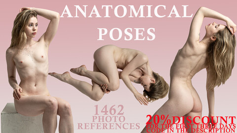 Anatomical poses 1462 photo references 20% Discount