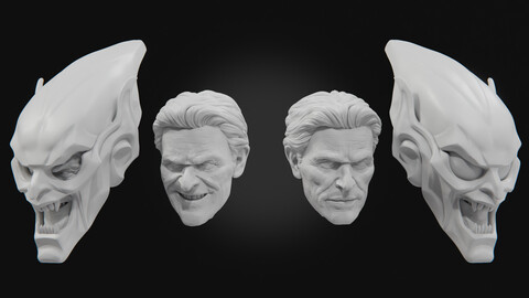 Willem Dafoe CUSTOM PACK HEADS FOR 3D PRINTING