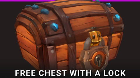 Free - Large Chest with a big lock