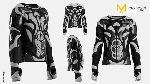 Streetwear Sweater #021 - Clo 3D / Marvelous Designer + FBX / DIGITAL FASHION / HYPEBEAST / FUTURE FASHION