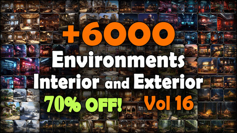 6000 Environments (Interior and Exterior) Reference Pack | MEGA Bundle | 4K | v.16