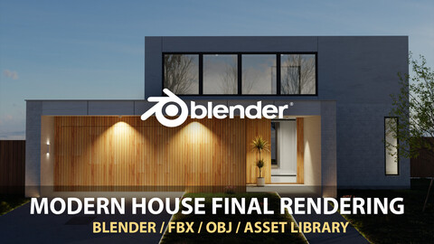 Modern house final rendering