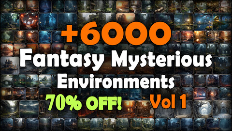 6000 Fantasy Mysterious Environment Concept Reference Pack | MEGA Bundle | 4K | v.1