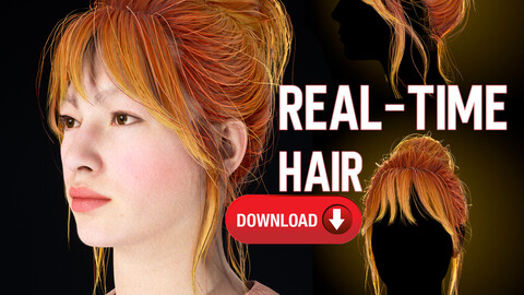 Real-Time 3D Hair Using Cards "ANA"