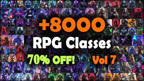 8000 RPG Classes Reference Pack | SUPER MEGA Bundle | 4K | v.7