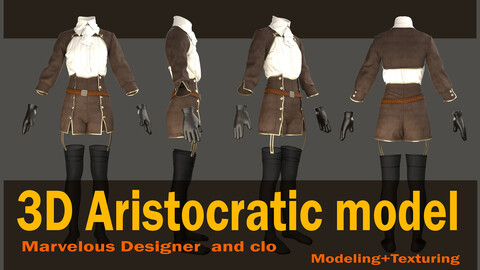 Aristocratic model(Project file: *zprj *OBJ *FBX) + texture