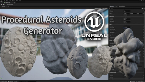 Procedural Asteroid Generator for Unreal Engine 5