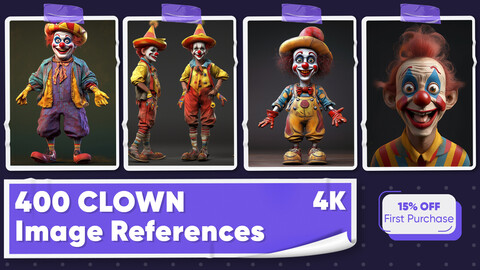 400 Clown Image References - Vol 01