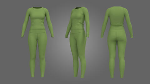 Female Active Wear 3D Model