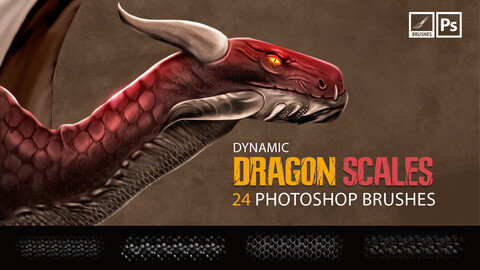 Dragon Scales Photoshop Brushes | MS Brushes