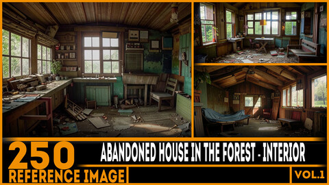 250 ART - Abandoned House in the Forest Interior - Reference 6K Package vol.1