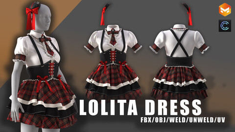 lolita dress/clo3d/marvelous/dress