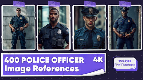 400 Police Officer Image References - Vol 01