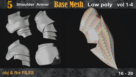 5 Shoulder Armor Basemesh vol 1-04