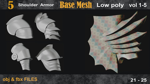 5 Shoulder Armor Basemesh vol 1-05